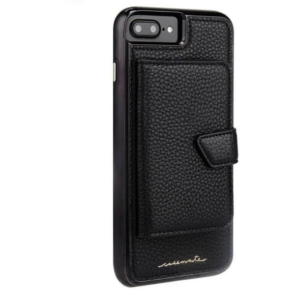 case-mate Other - Apple iPhone Black Vegan Leather Case Mate Case For 6s & 6+
